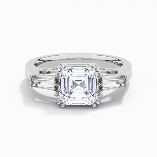 Graceful Asscher Cut Engagement Ring
