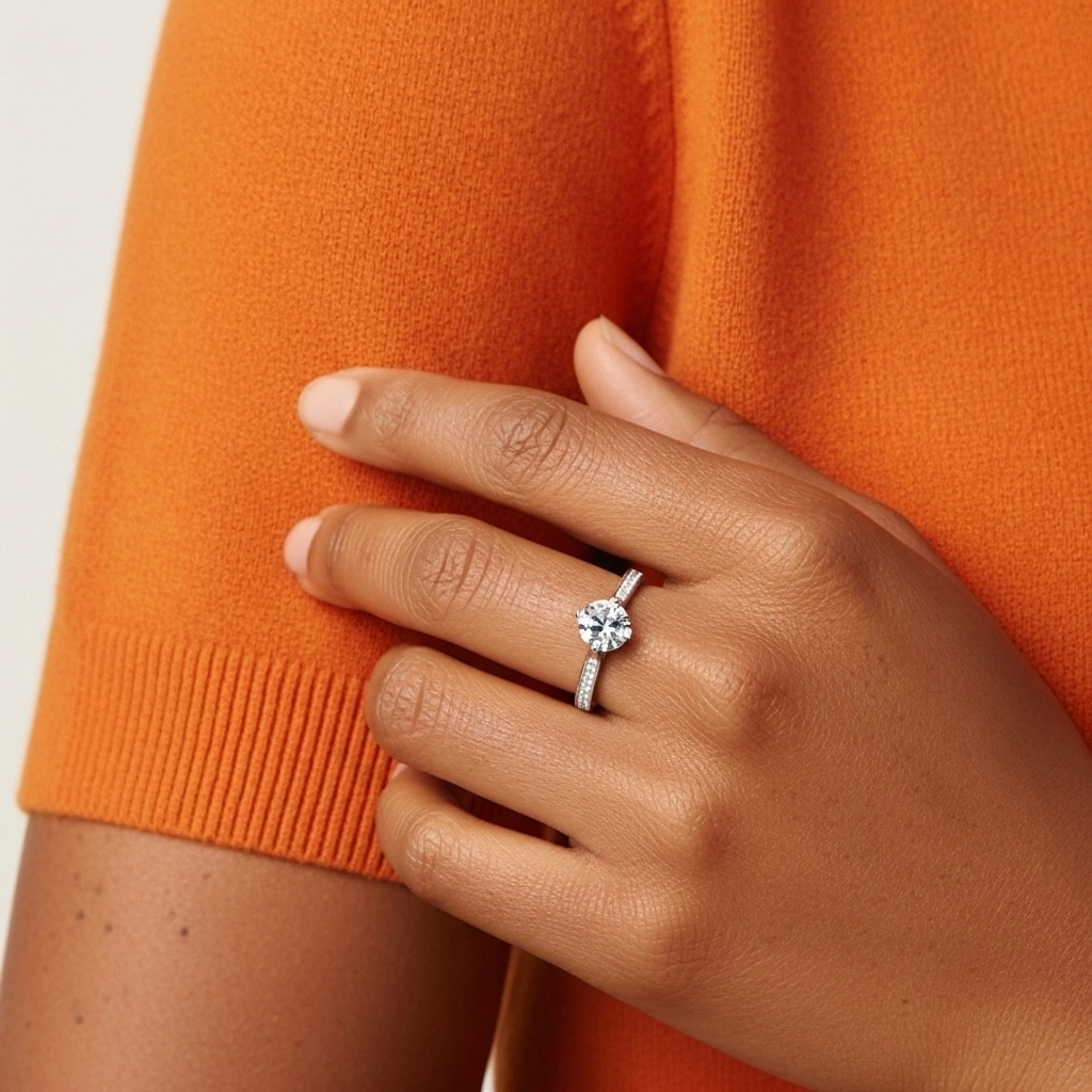 2.00ct Moissanite Engagement Ring Platinum