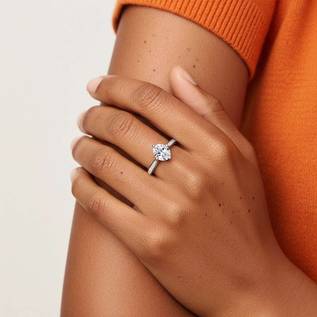 2.00ct Moissanite Engagement Ring Platinum