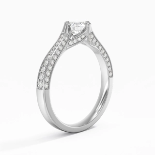 2.00ct Moissanite Bague de fiançailles Or blanc 18 carats