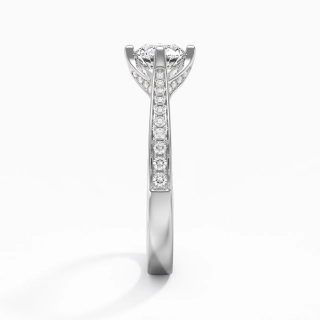 2.00ct Moissanite Bague de fiançailles Or blanc 18 carats