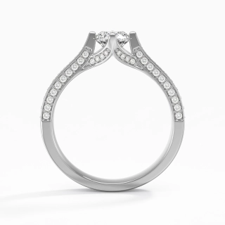 2.00ct Moissanite Bague de fiançailles Or blanc 18 carats