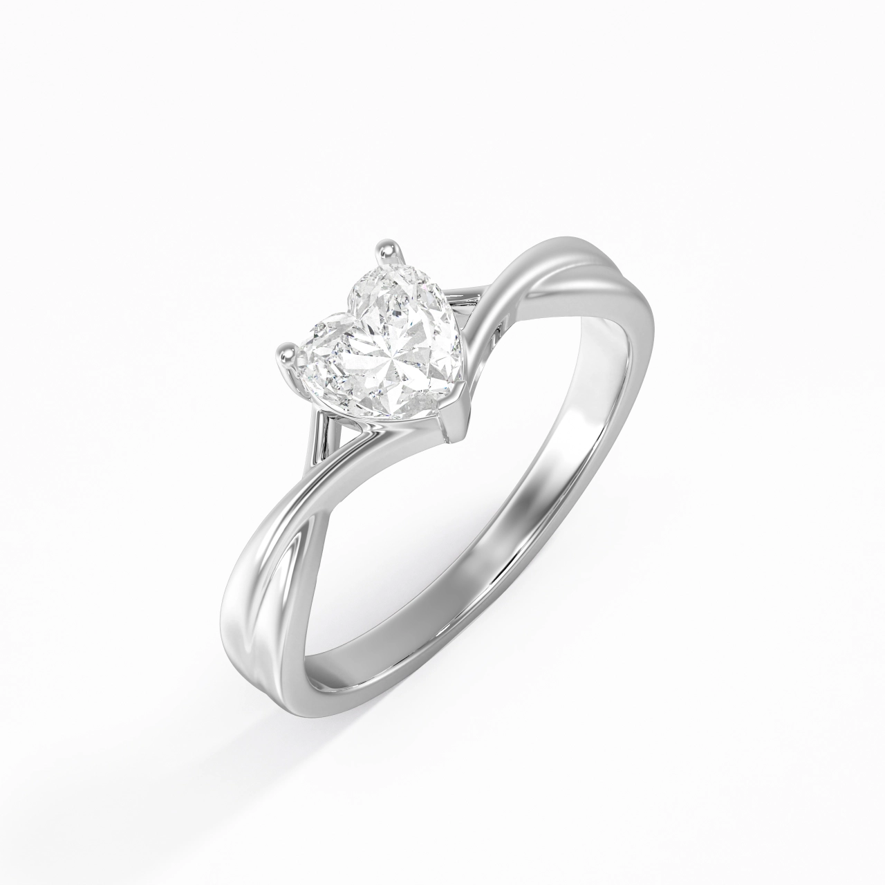 Platine Moissanite Bague de fiançailles