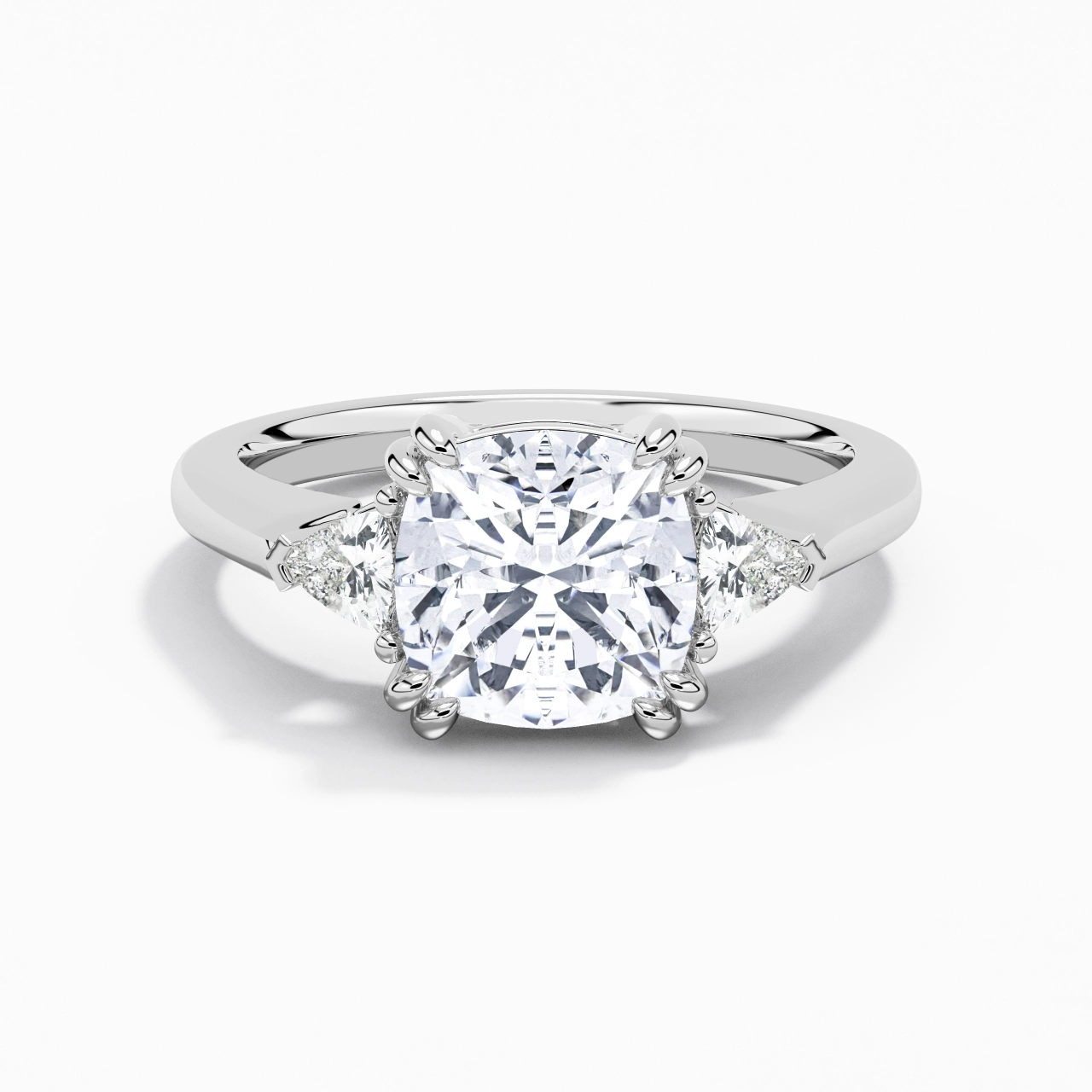 925 Sterling Silver Moissanite Engagement Ring