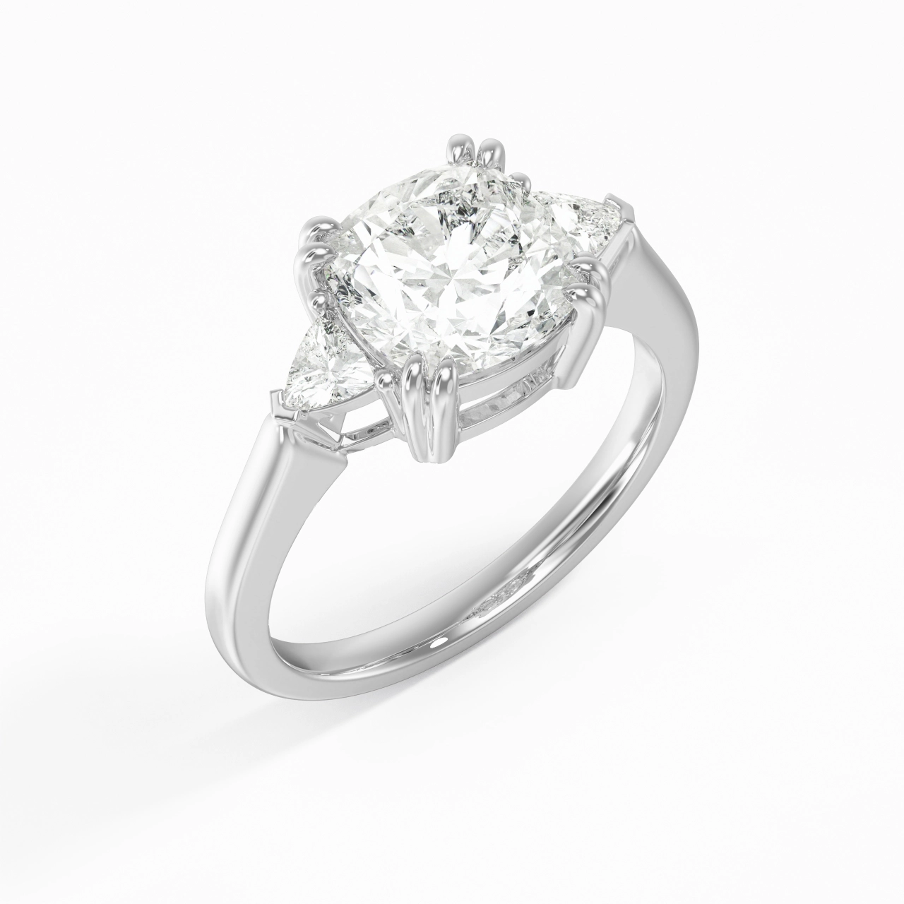 925 Sterling Silver Moissanite Engagement Ring