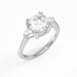 925 Sterling Silver Moissanite Engagement Ring