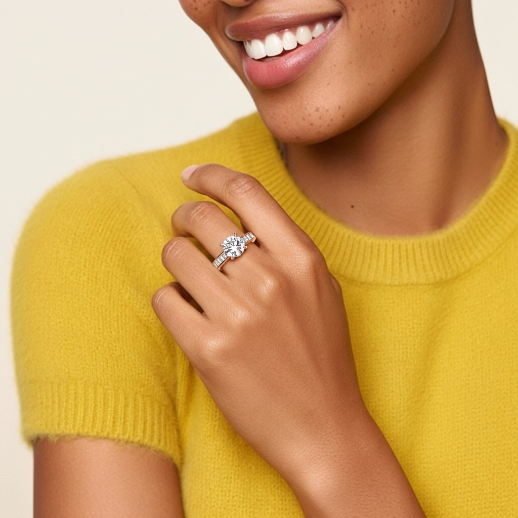 Prong Engagement Ring 3.50ct Moissanite