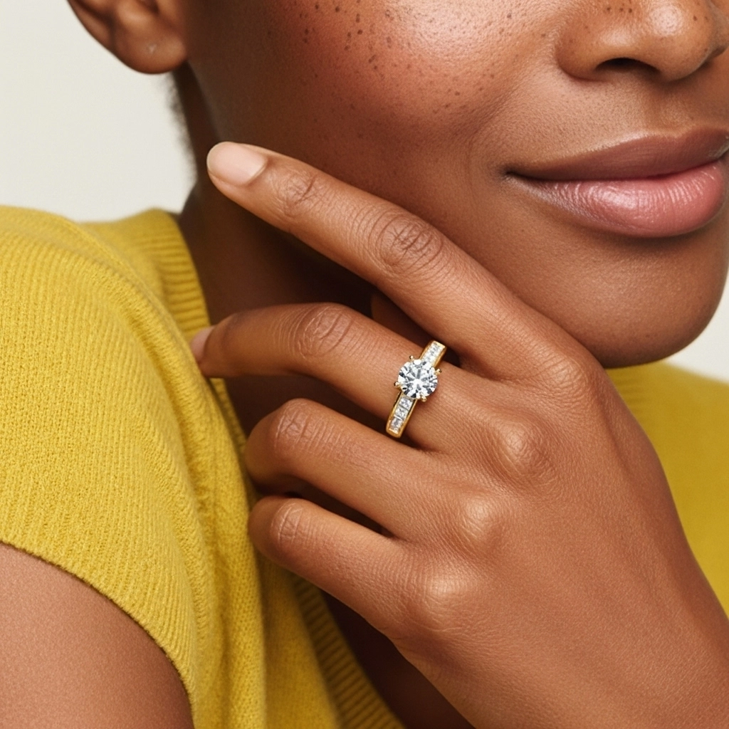 Prong Engagement Ring 3.50ct Moissanite