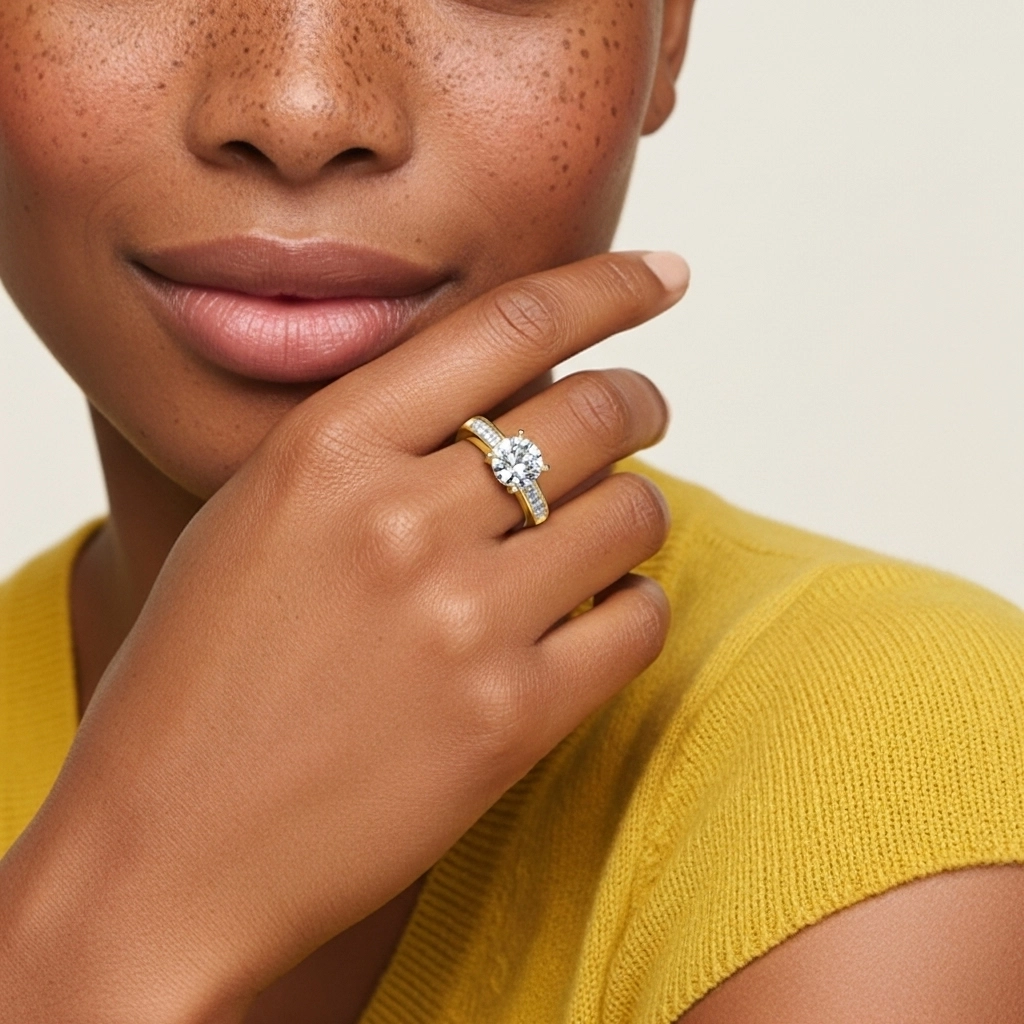 Prong Engagement Ring 3.50ct Moissanite