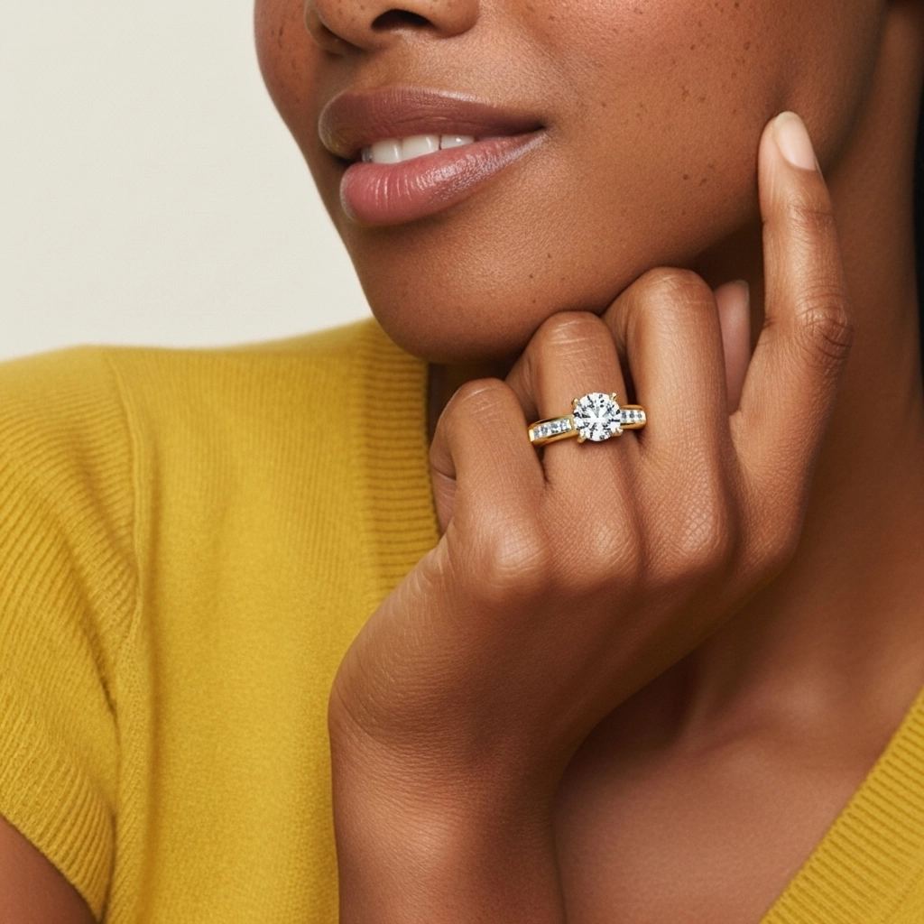 Prong Engagement Ring 3.50ct Moissanite