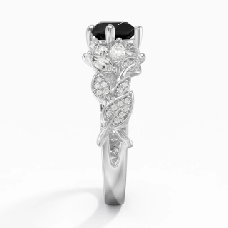 Black Cubic Zirconia Engagement Ring