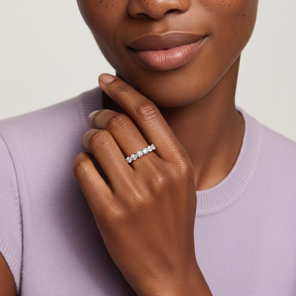 Stackable Moissanite Wedding Ring