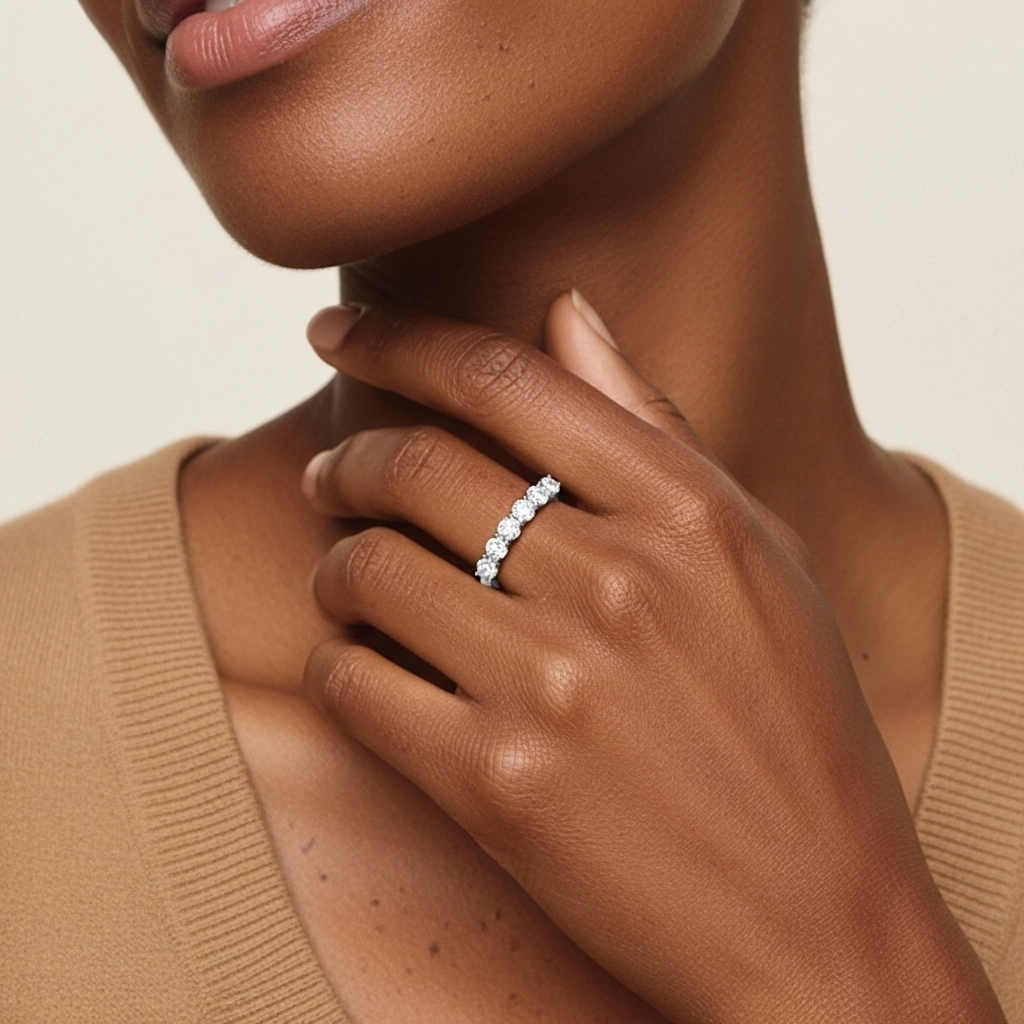 Stackable Moissanite Wedding Ring