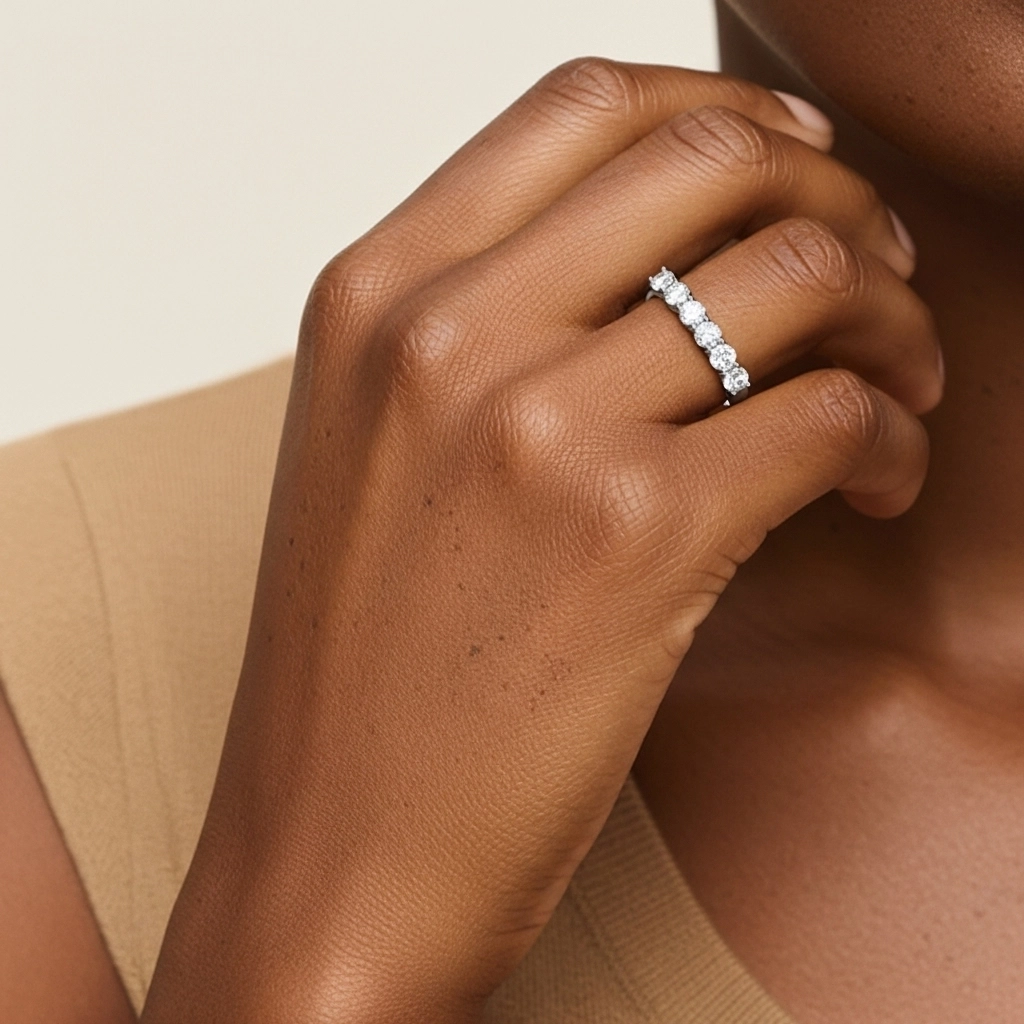 Stackable Moissanite Wedding Ring