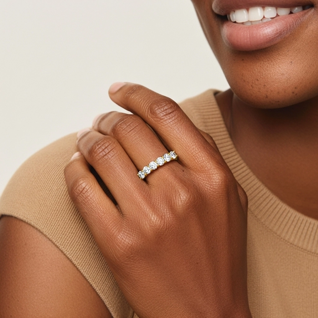 Empilable Moissanite Bague de mariage