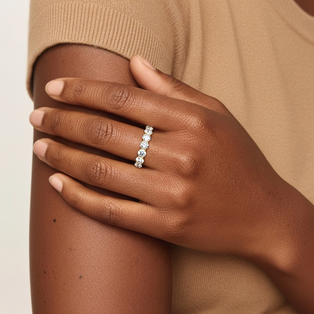 Empilable Moissanite Bague de mariage