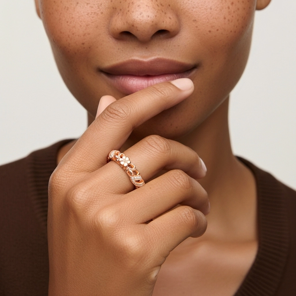 Unique Fleurir Découper Fleur Moissanite Bague de mariage