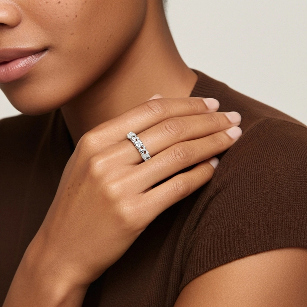 Unique Fleurir Découper Fleur Moissanite Bague de mariage