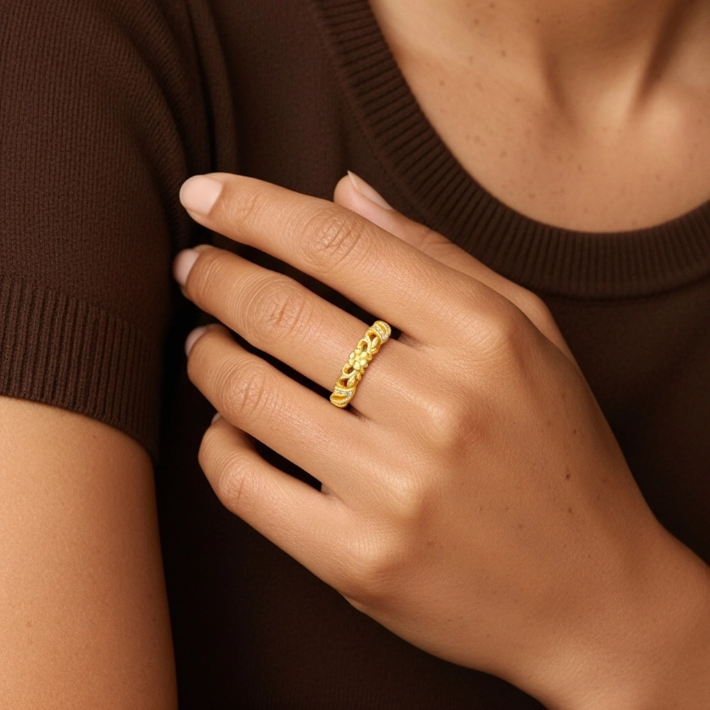 Unique Fleurir Découper Fleur Moissanite Bague de mariage