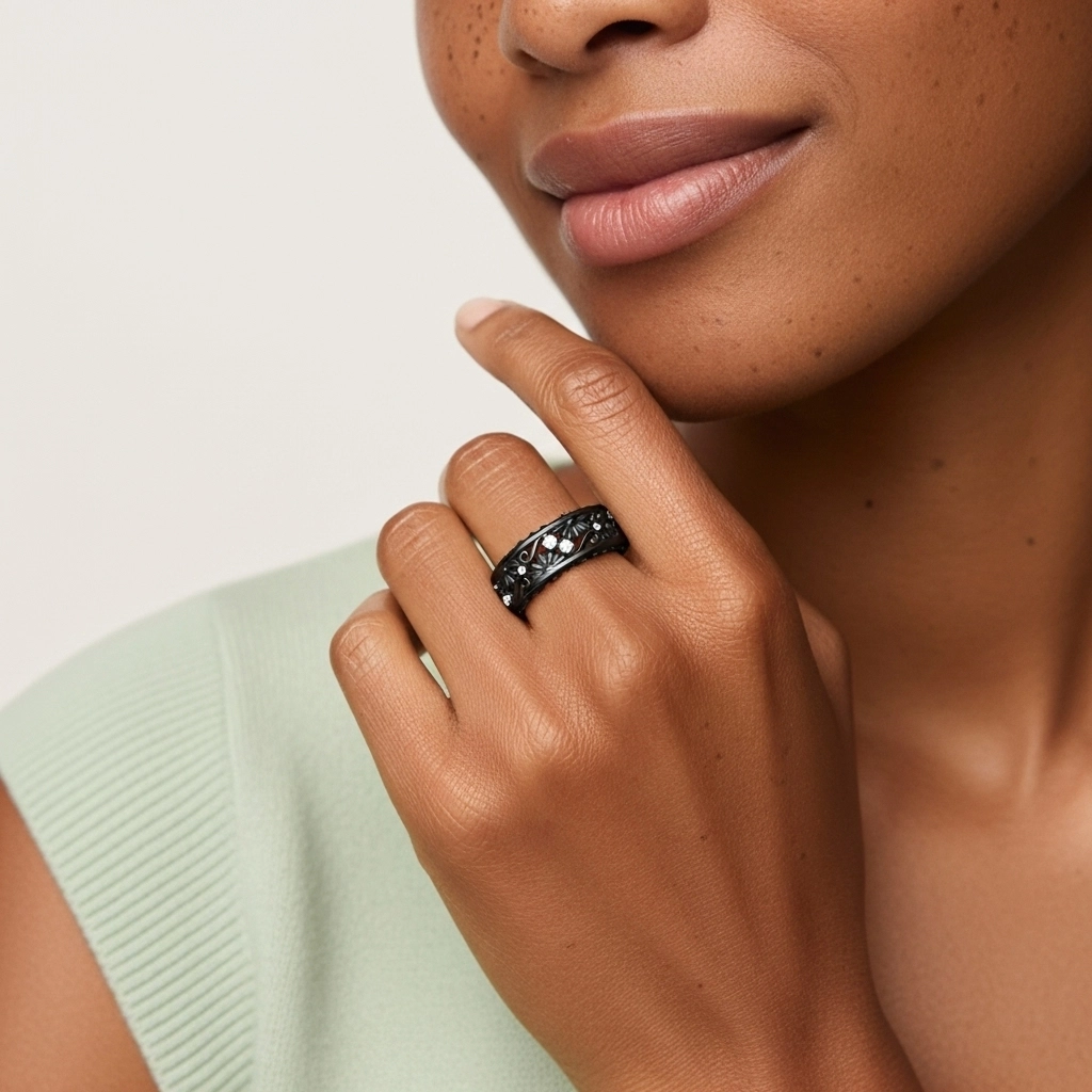 Argent sterling 925 Tige Droite Bague de mariage