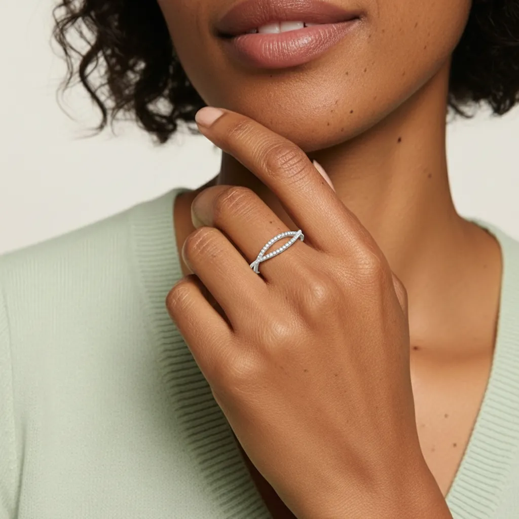 Délicat Moissanite Bague de mariage