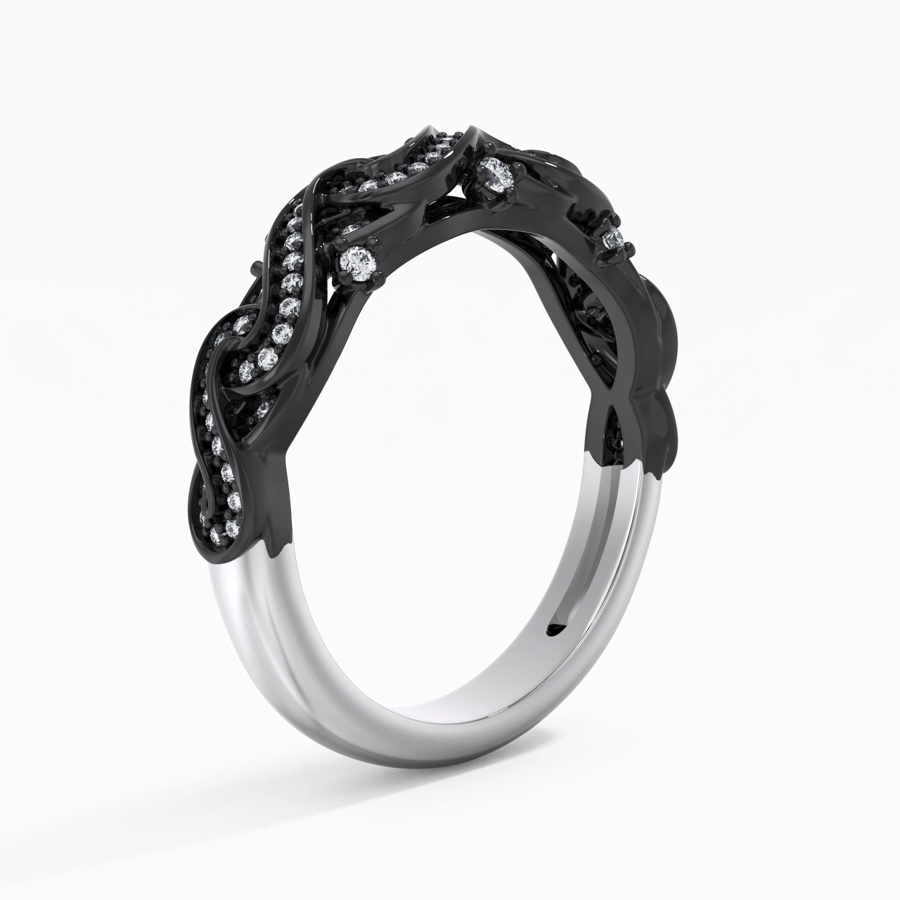 925 Sterling Silver Straight Shank Wedding Ring