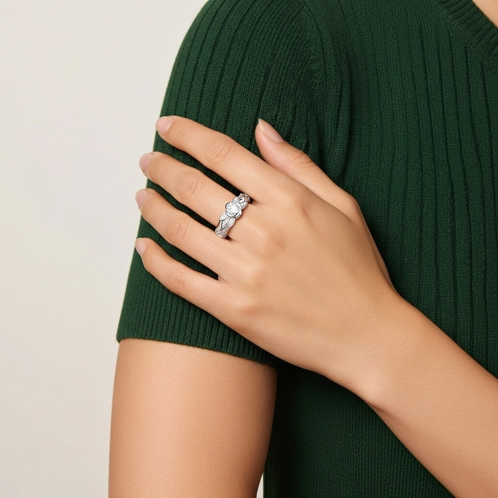 925 Sterling Silver Traditional Shank Wedding Ring