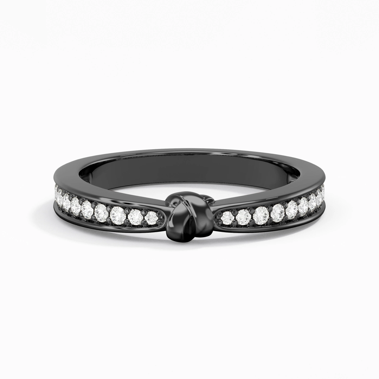 Empilable Nœud Moissanite Bague de mariage