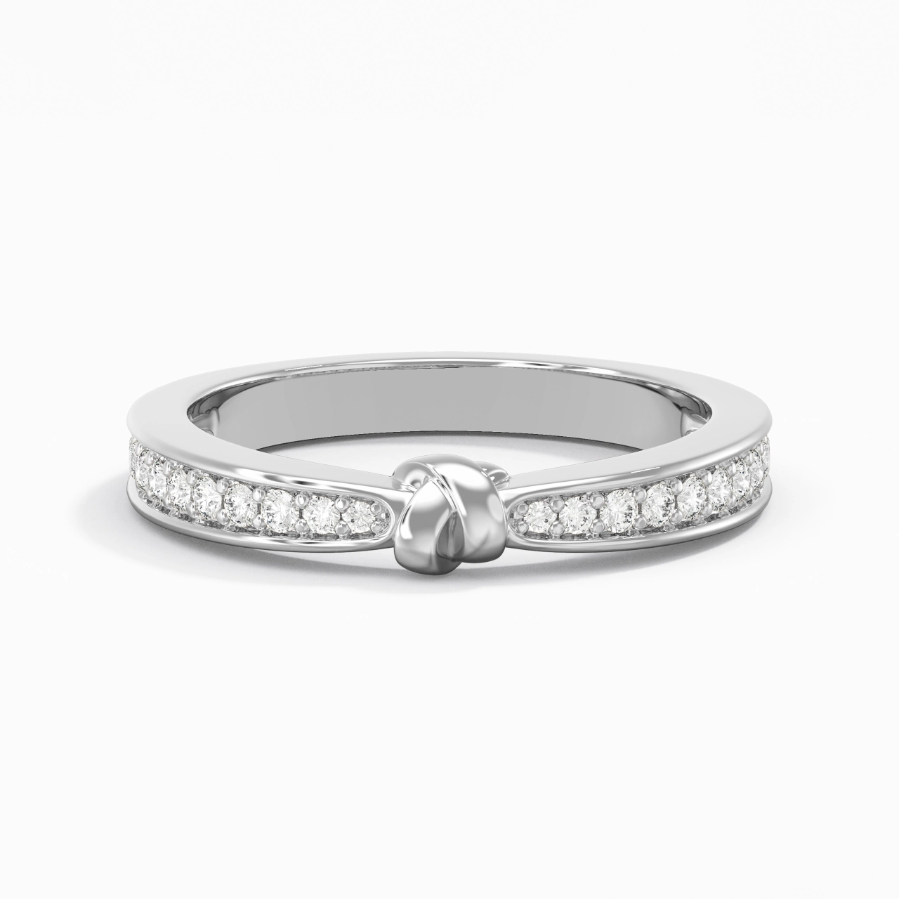 Argent sterling 925 Demi-éternité Bague de mariage