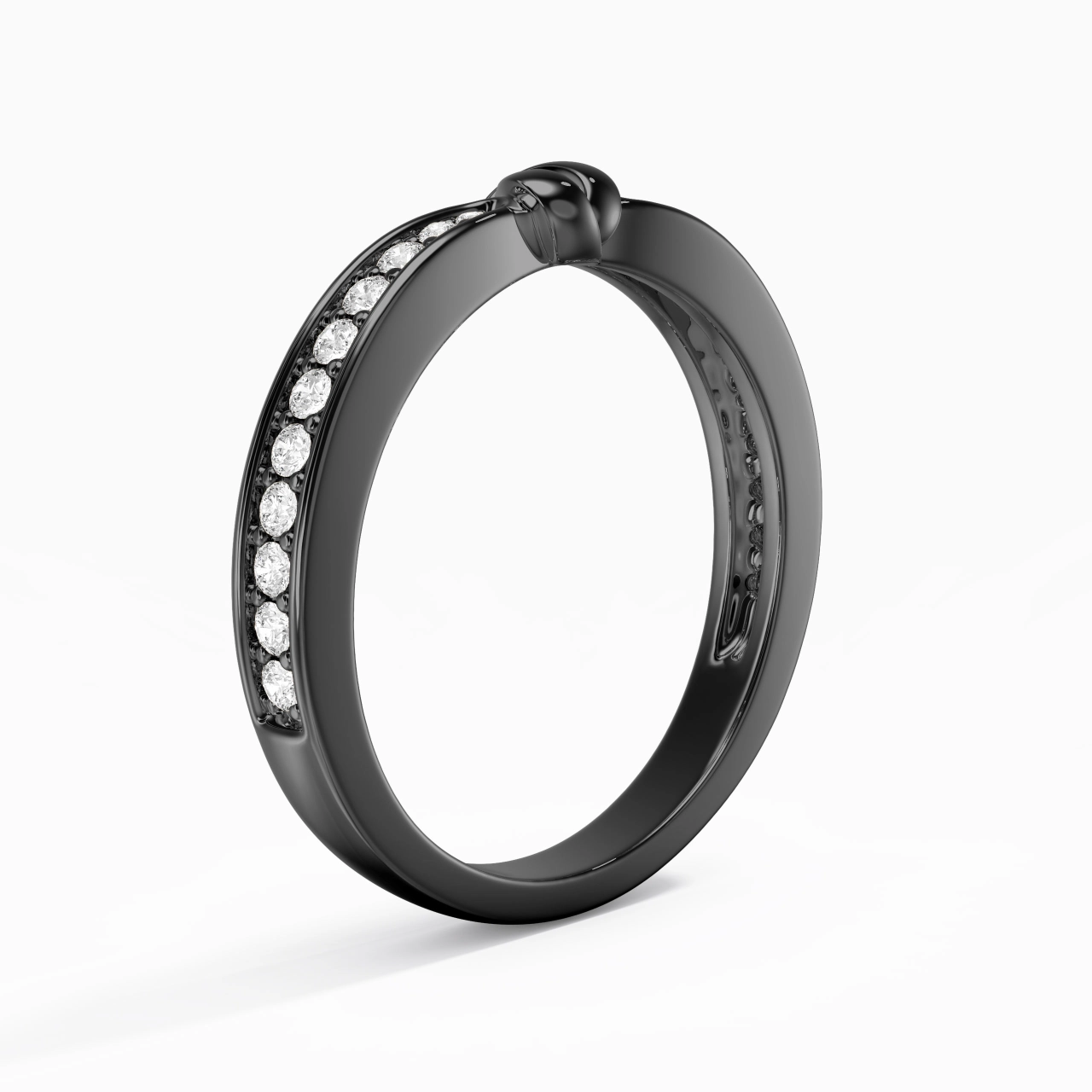 Empilable Nœud Moissanite Bague de mariage