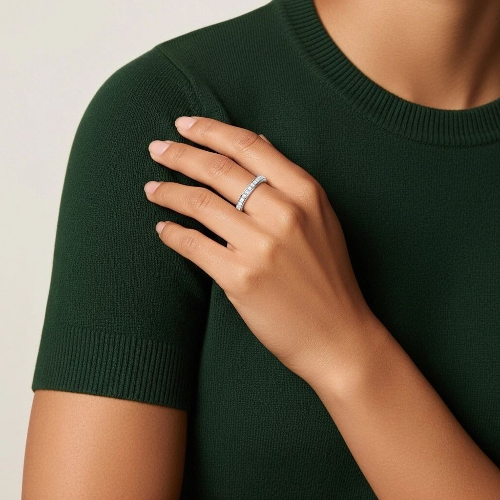 Empilable Moissanite Bague de mariage