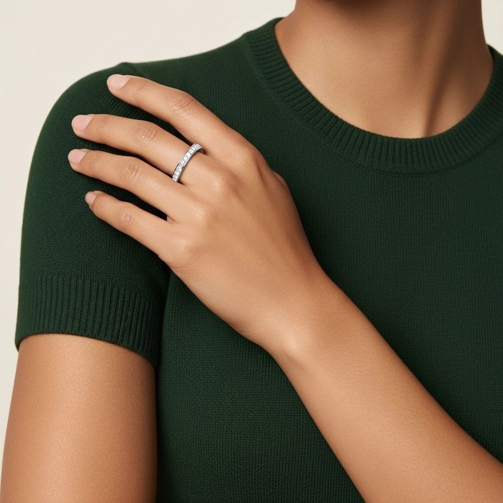 Empilable Moissanite Bague de mariage