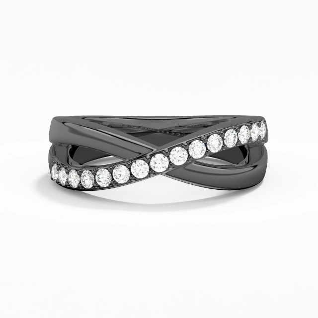 925 Sterling Silver Criss Cross Wedding Band