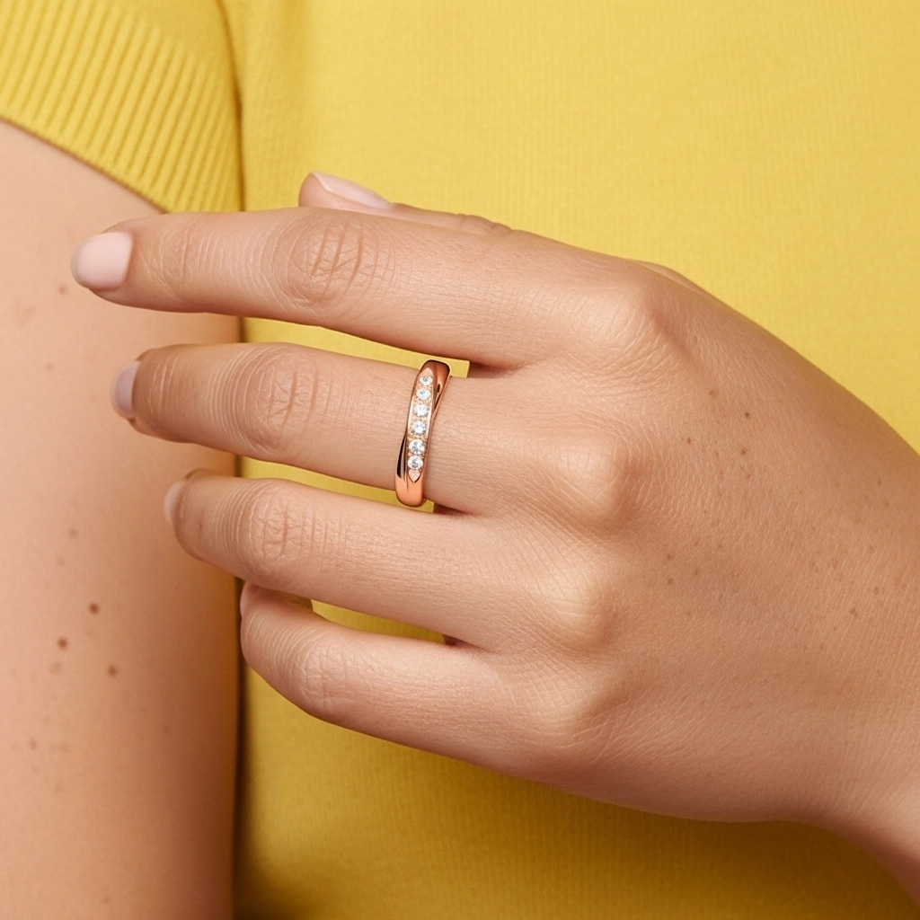 Délicat Moissanite Alliance