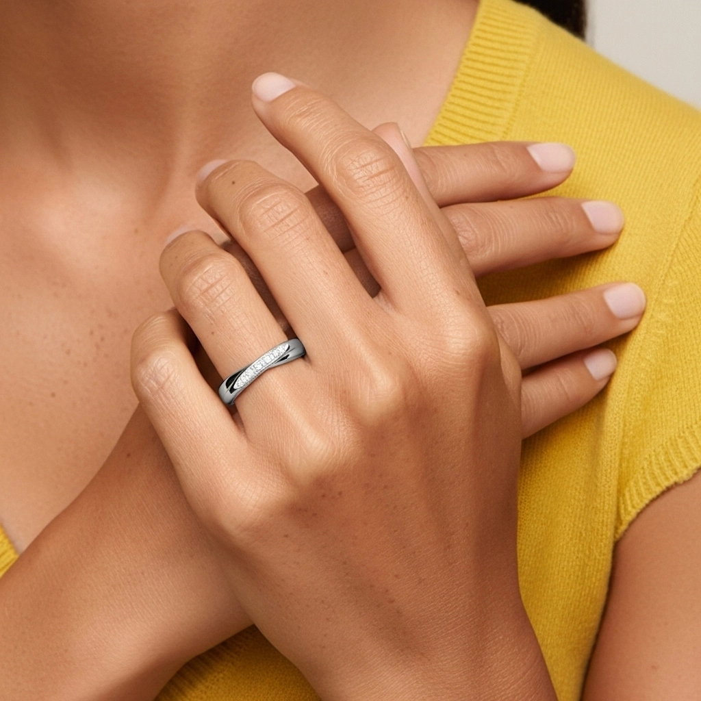 Délicat Moissanite Alliance