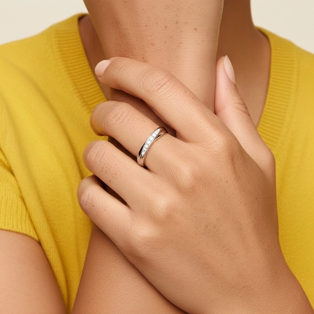 Délicat Moissanite Alliance