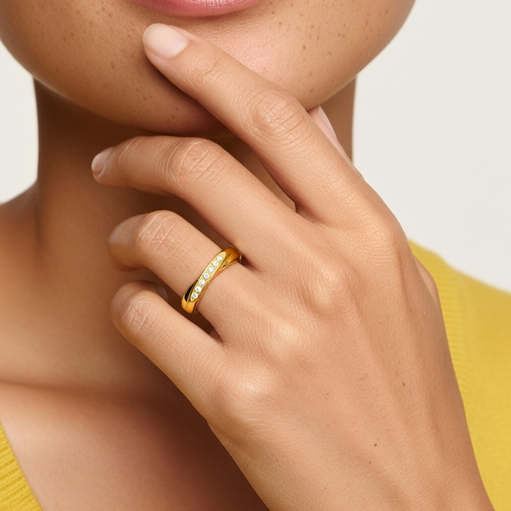 Délicat Moissanite Alliance