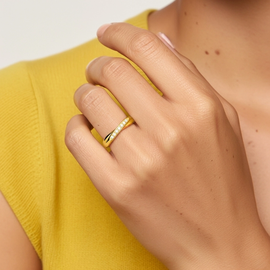 Délicat Moissanite Alliance