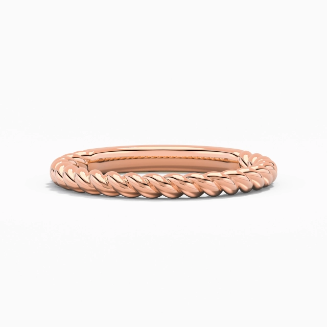 Minimalist Stackable Rope Wedding Band