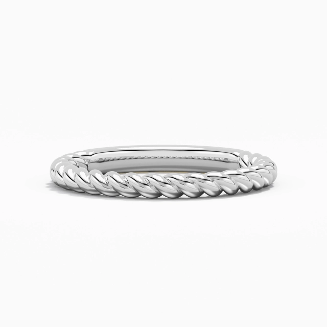 Minimalist Stackable Rope Wedding Band