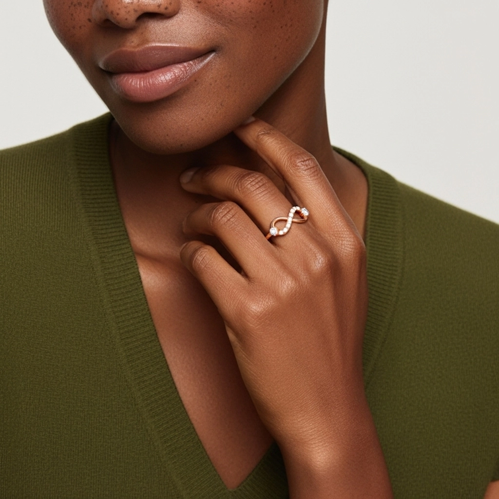 Infini Bague de promesse Moissanite