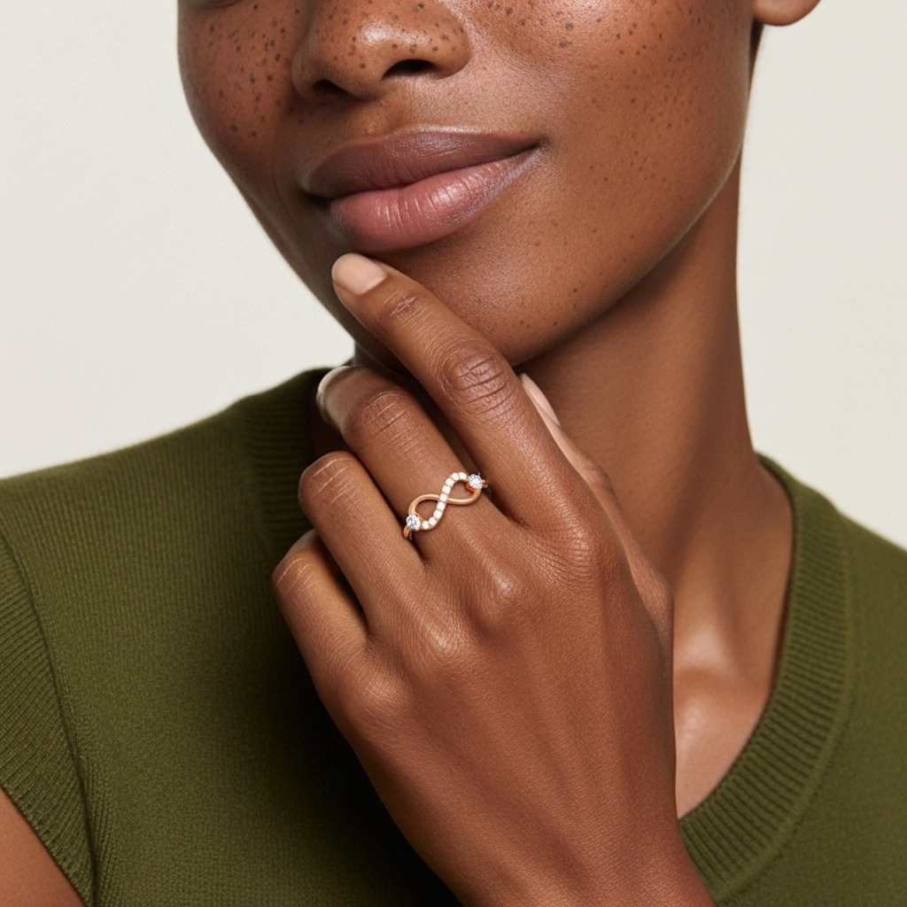 Infini Bague de promesse Moissanite