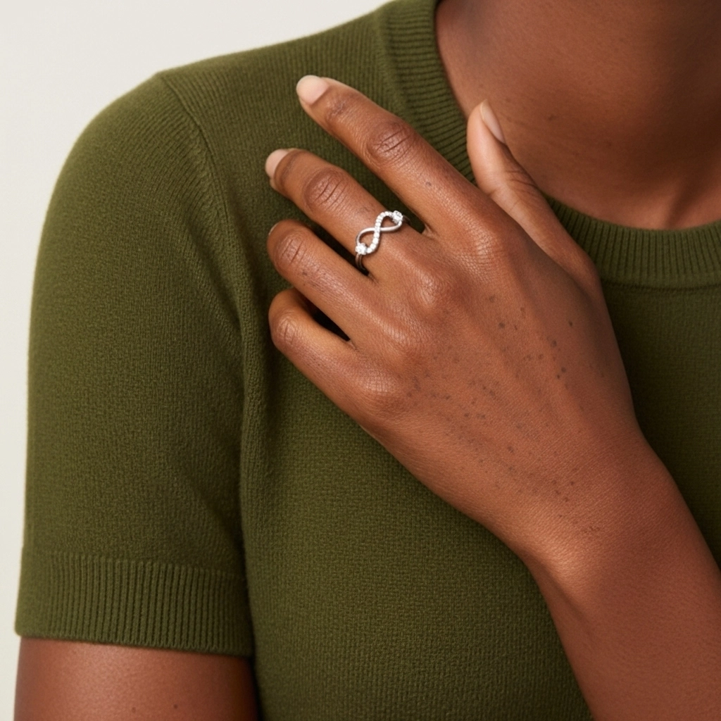 Infini Bague de promesse Moissanite