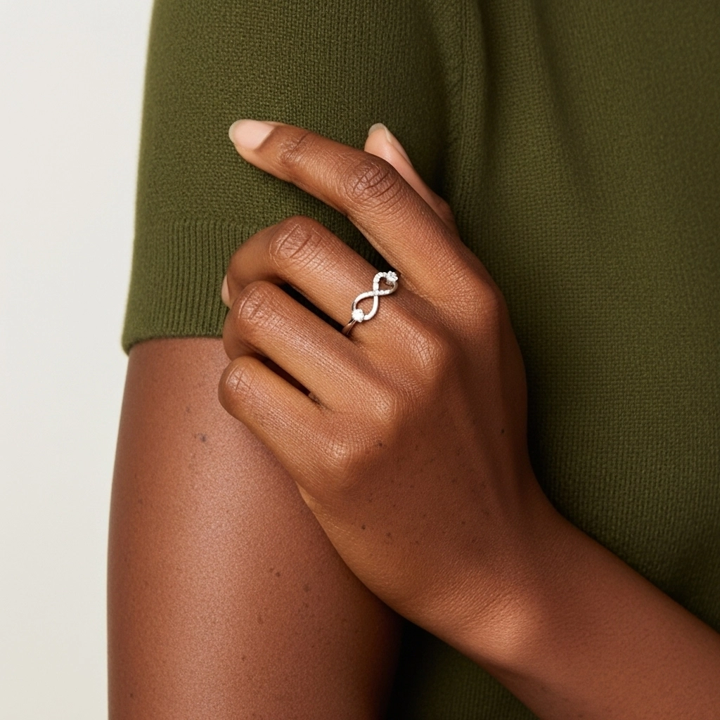 Infini Bague de promesse Moissanite