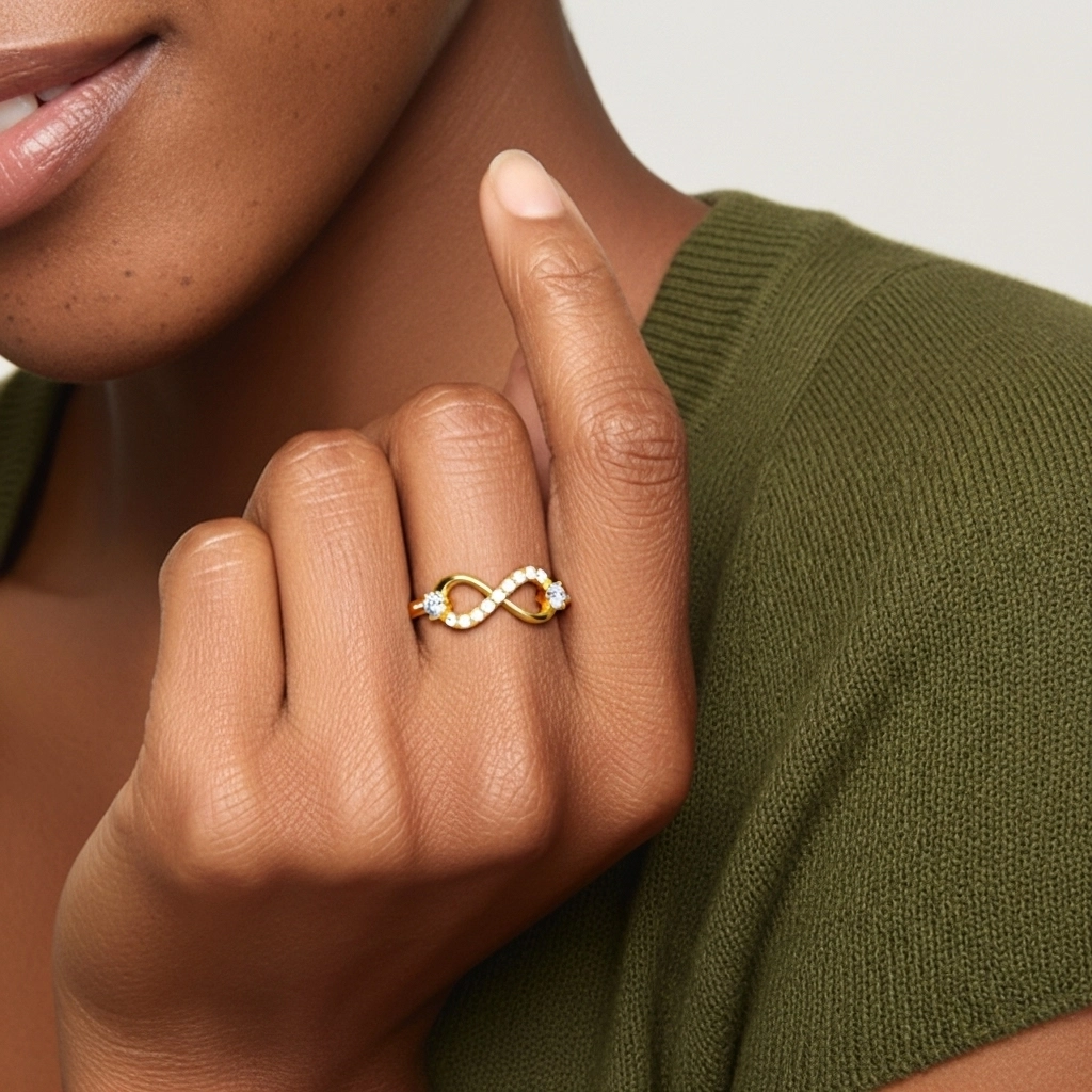 Infini Bague de promesse Moissanite