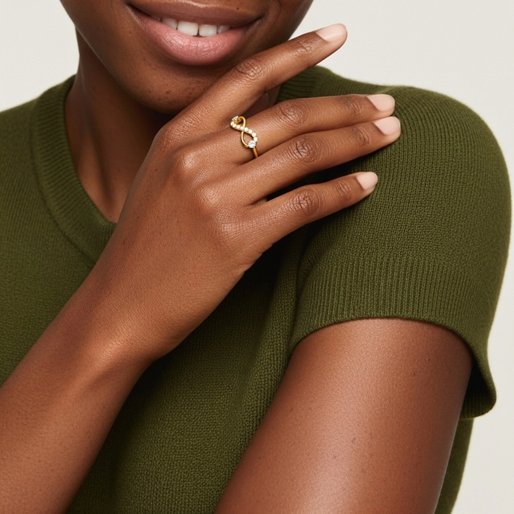 Infini Bague de promesse Moissanite