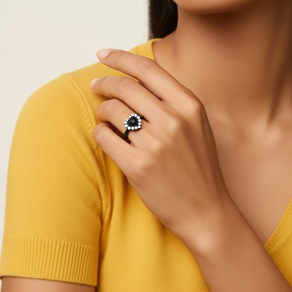 Argent sterling 925 Zircon cubique Bague de promesse