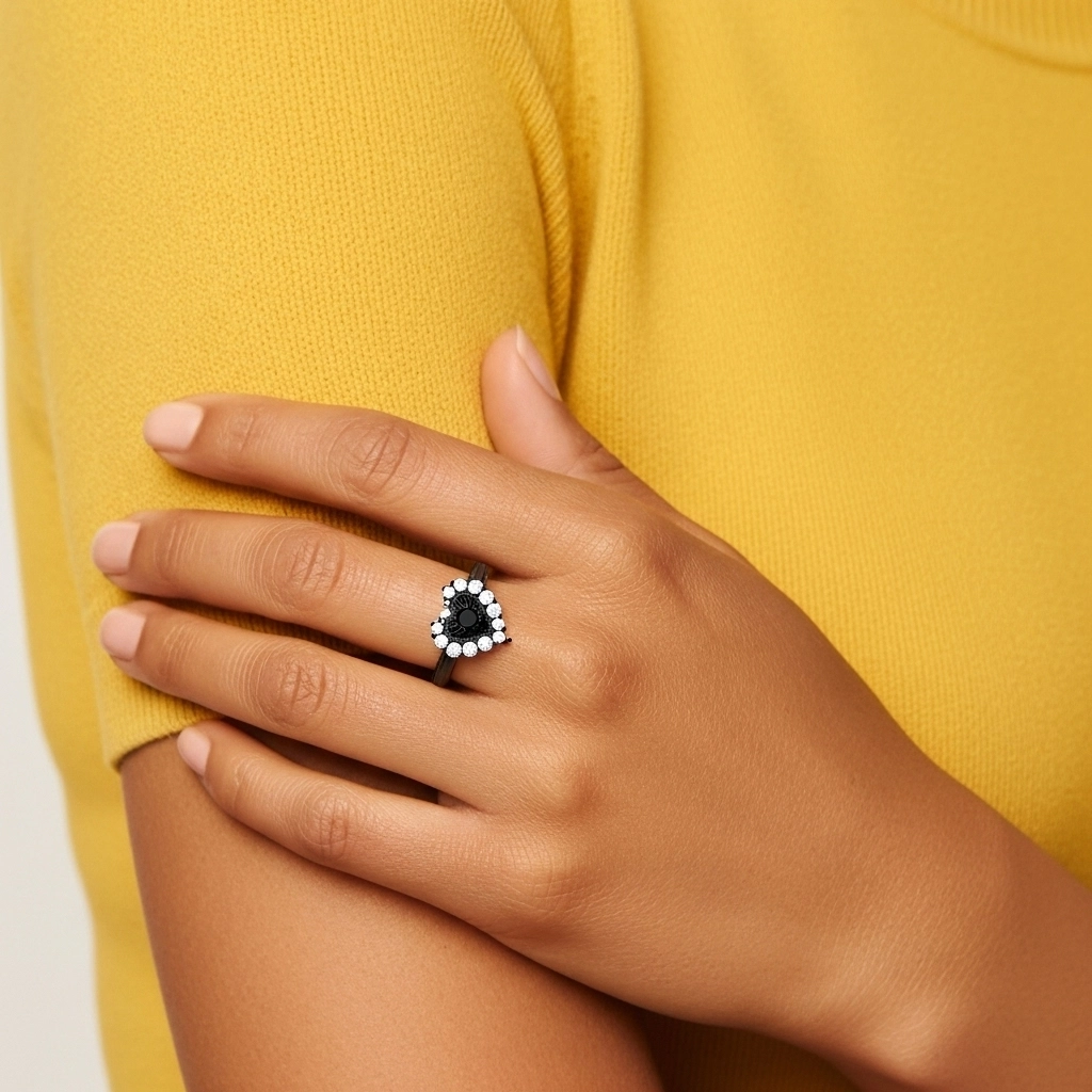 Argent sterling 925 Zircon cubique Bague de promesse