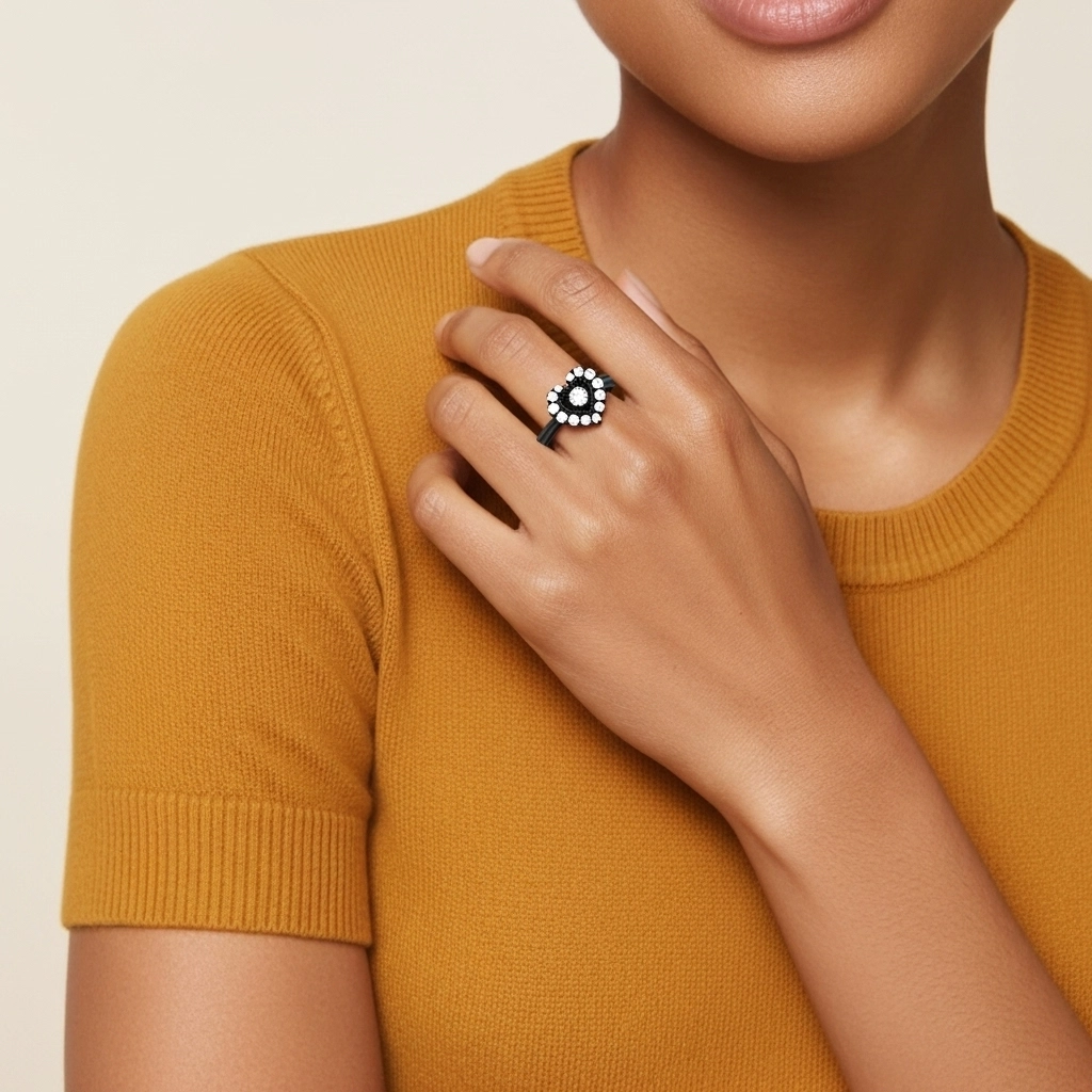 Argent sterling 925 Zircon cubique Bague de promesse