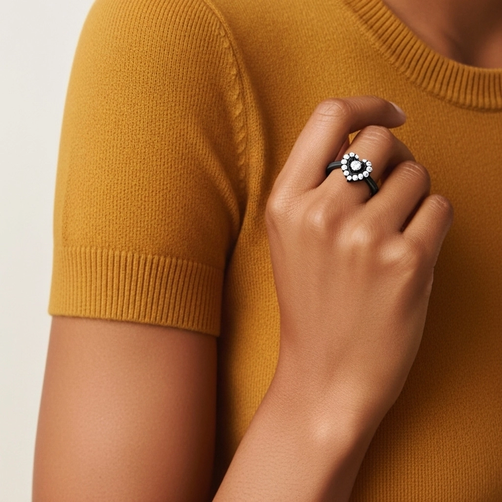 Argent sterling 925 Zircon cubique Bague de promesse